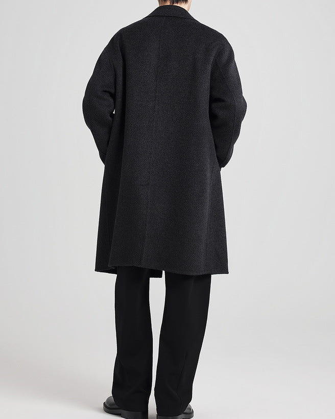 Classic reversible wool coat