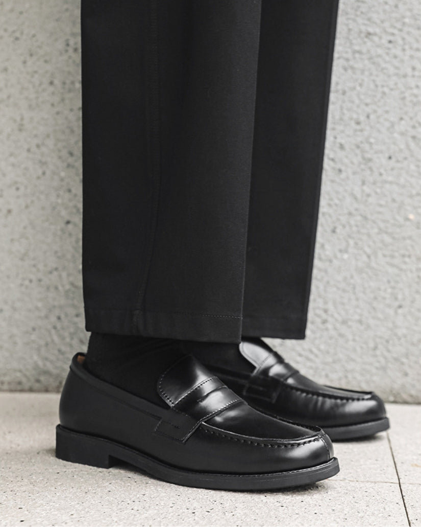 Black penny loafers – Leather loafers