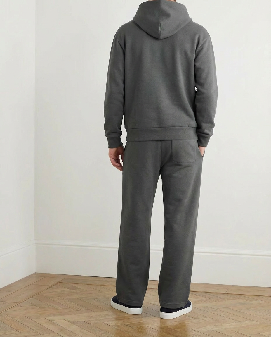 2 pair set, including well-fitting fitness and jogging pants - dark gray