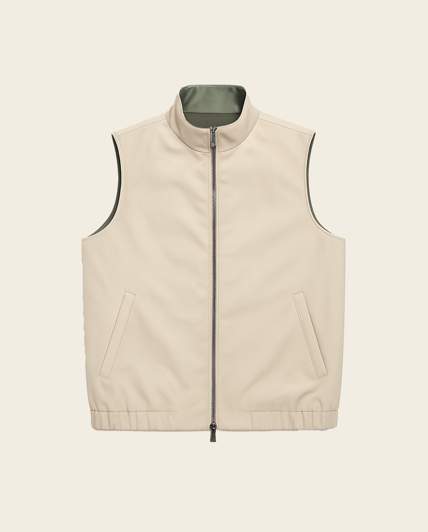 Convertible vest – green/beige