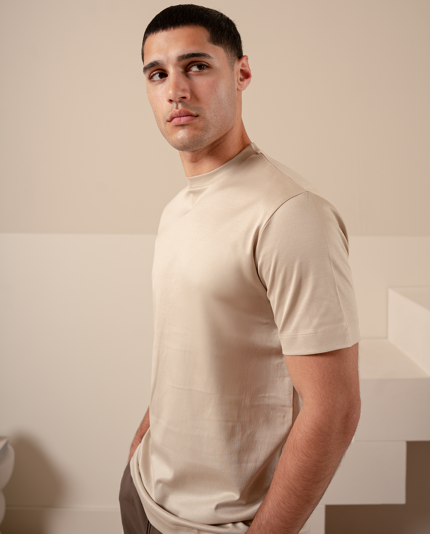 Stylish T-shirt - Beige