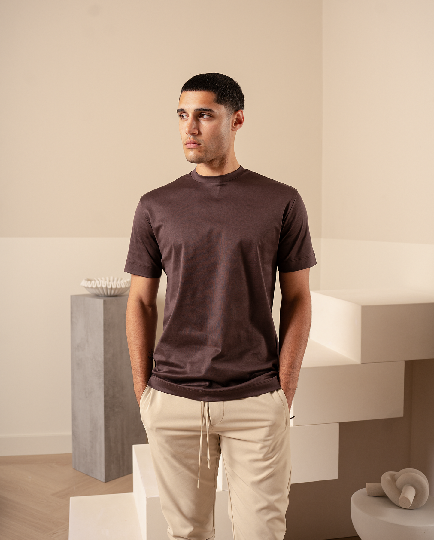 LUXURY T-PAITA - BROWN