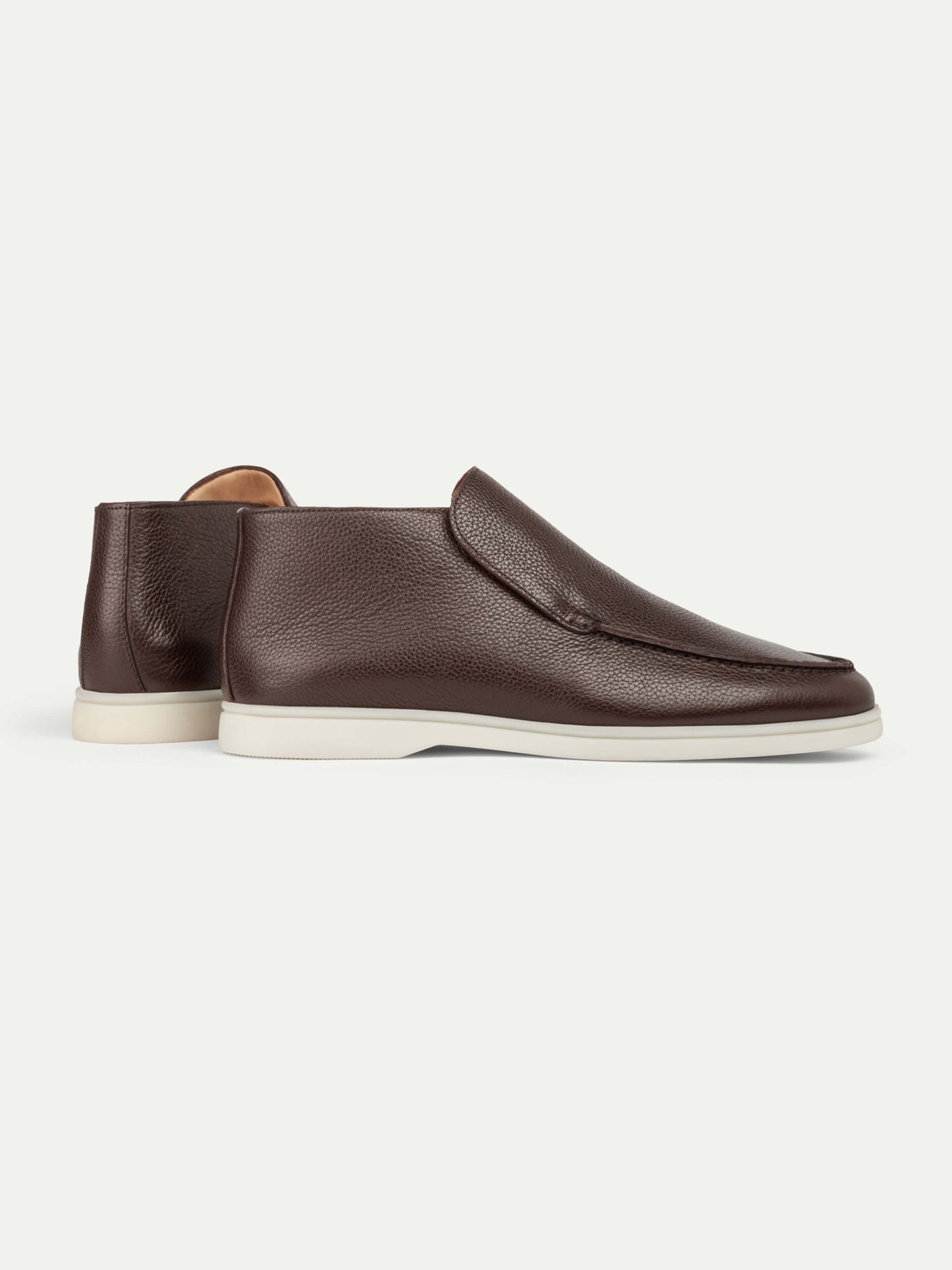 Brown suede loafers