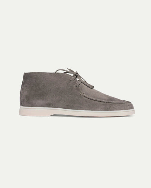 Grey laced slippers