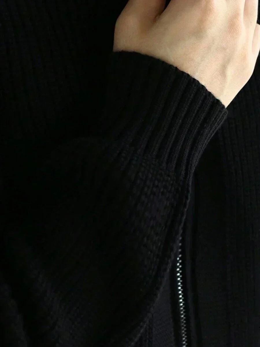 Light gray melange cashmere round neck