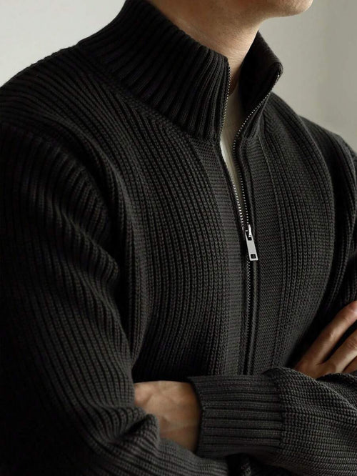 Light gray melange cashmere round neck
