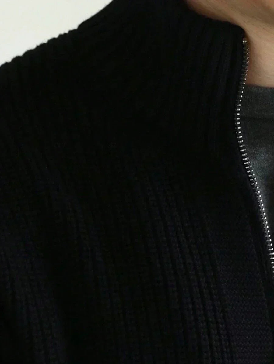 Light gray melange cashmere round neck