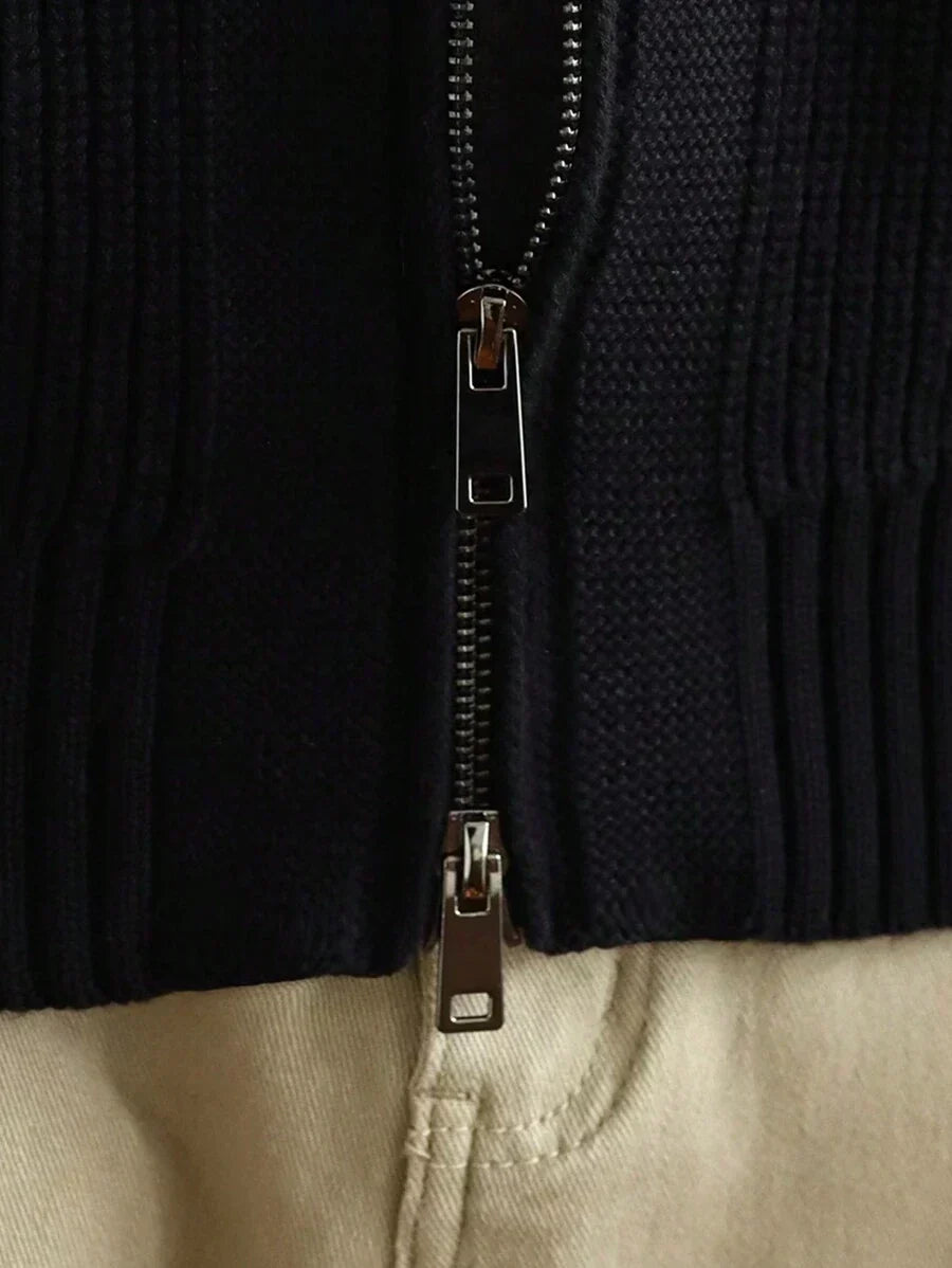 Light gray melange cashmere round neck
