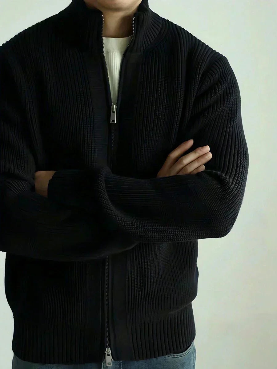 Light gray melange cashmere round neck