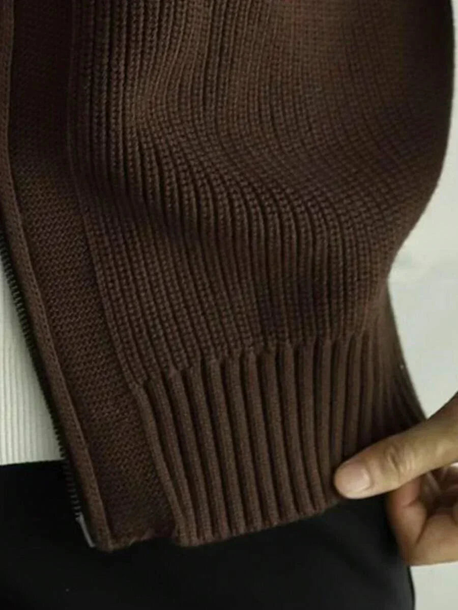 Light gray melange cashmere round neck