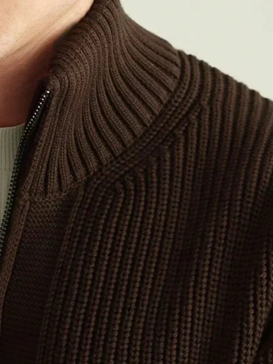 Light gray melange cashmere round neck