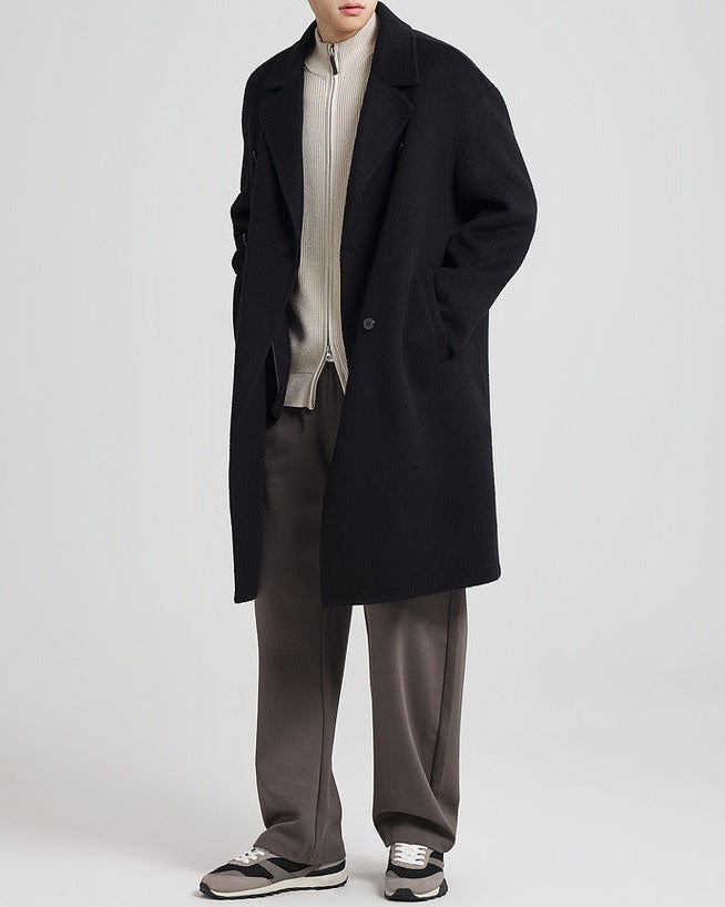 Classic reversible wool coat