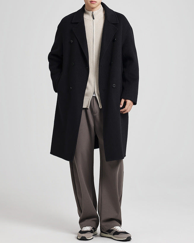 Classic reversible wool coat
