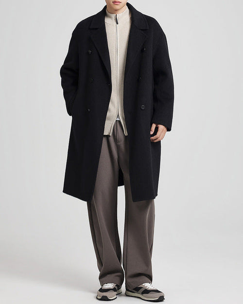 Classic reversible wool coat