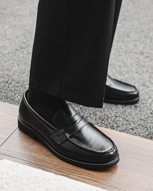 Black penny loafers – Leather loafers