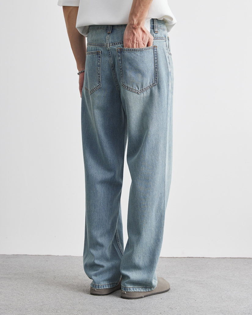 Relax Fit Washed Denim Jeans