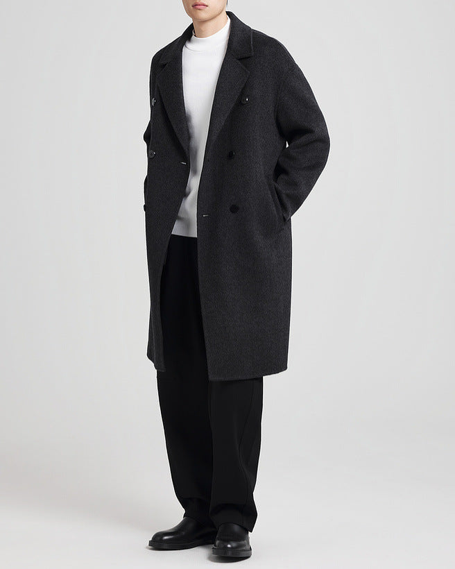 Classic reversible wool coat