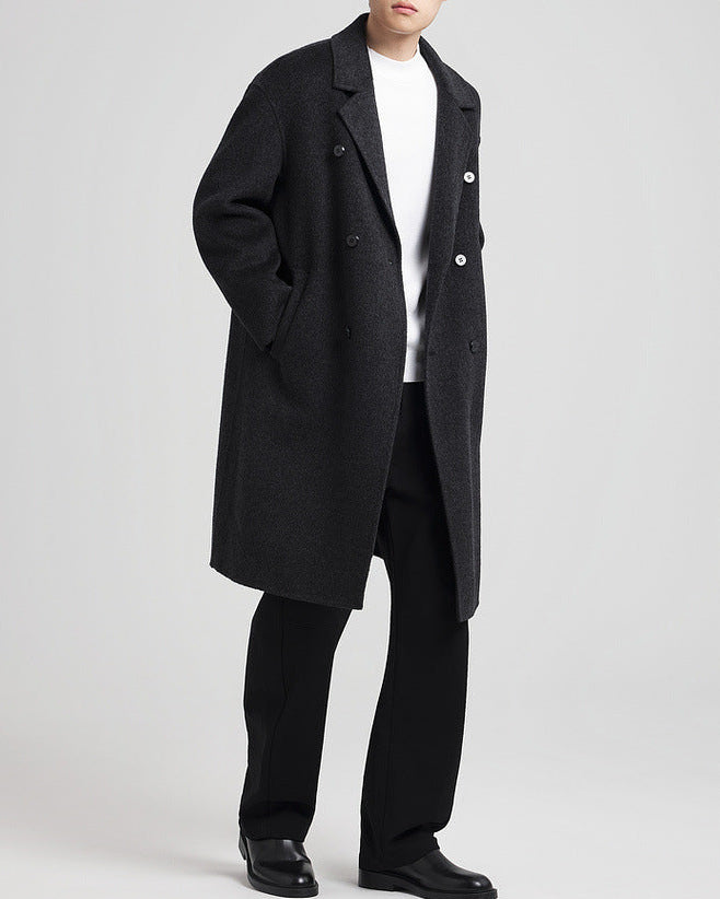 Classic reversible wool coat