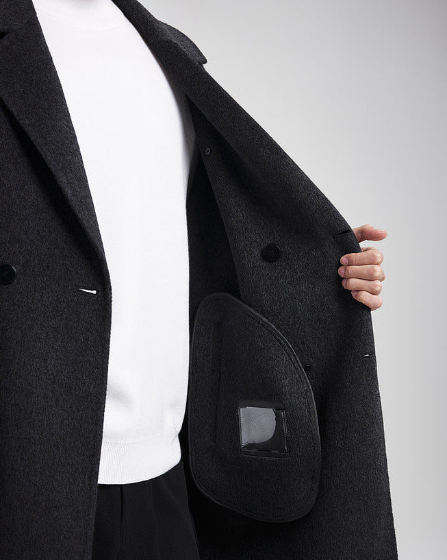 Classic reversible wool coat