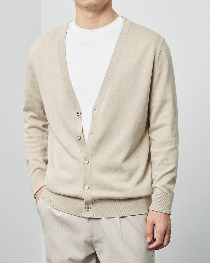 Mimaike Essential V-neck knit cardigan