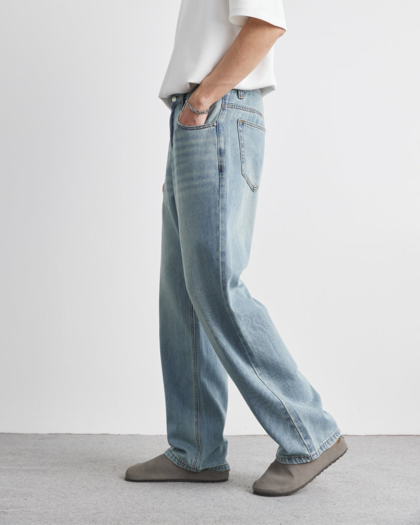 Relax Fit Washed Denim Jeans