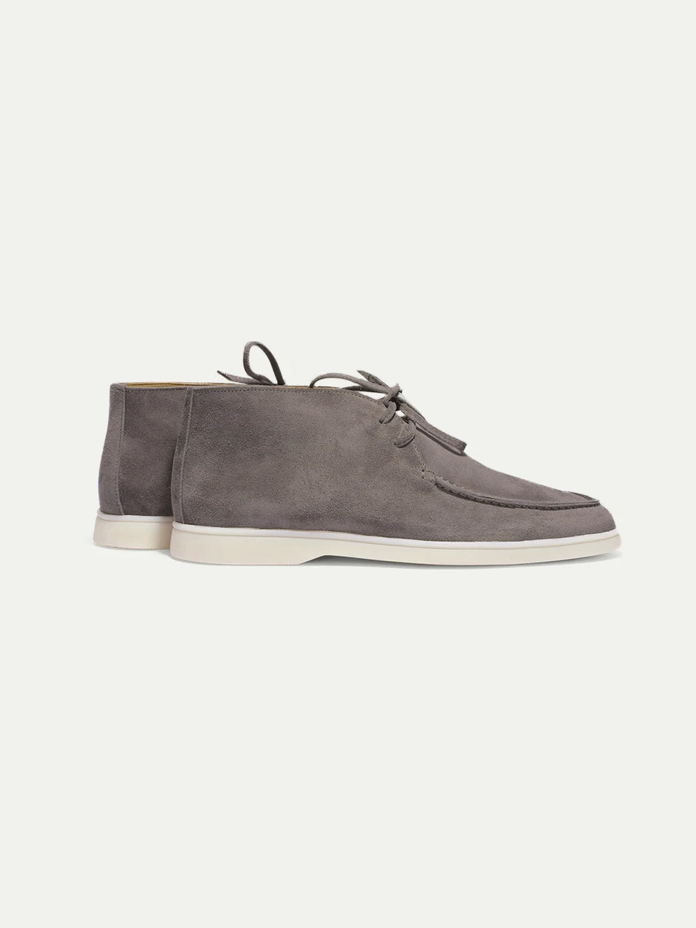 Grey laced slippers
