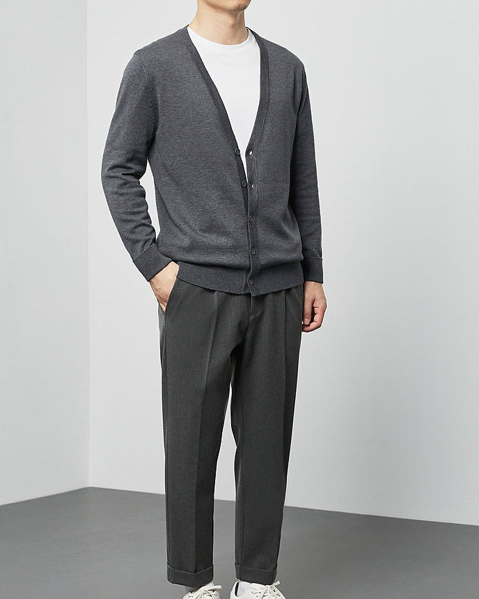 Mimaike Essential V-neck knit cardigan