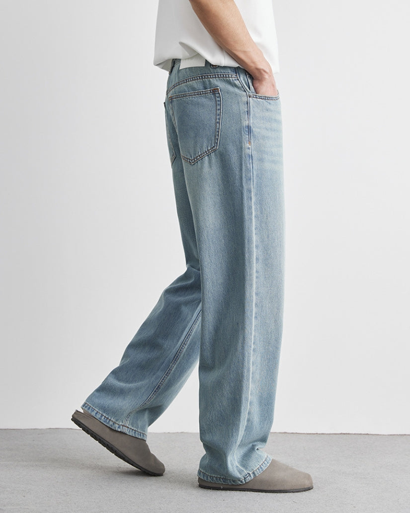 Relax Fit Washed Denim Jeans