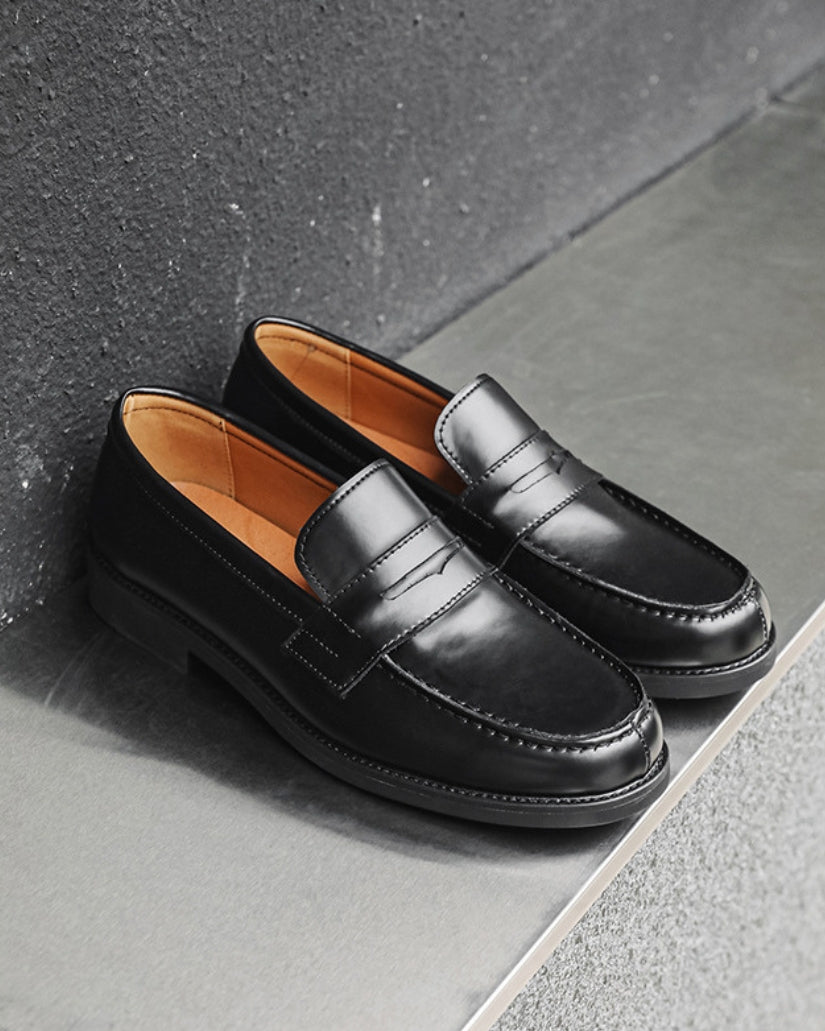 Black penny loafers – Leather loafers