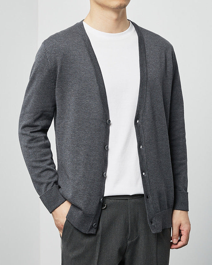 Mimaike Essential V-neck knit cardigan