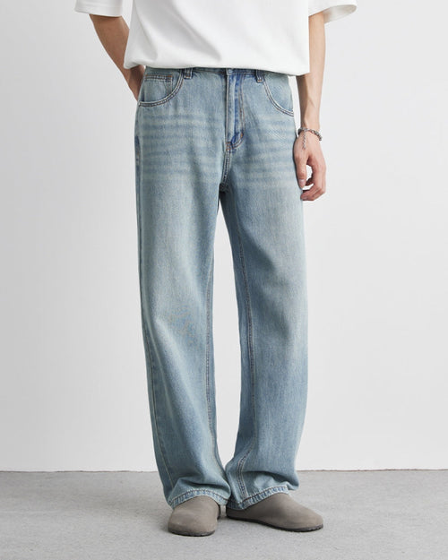 Relax Fit Washed Denim Jeans