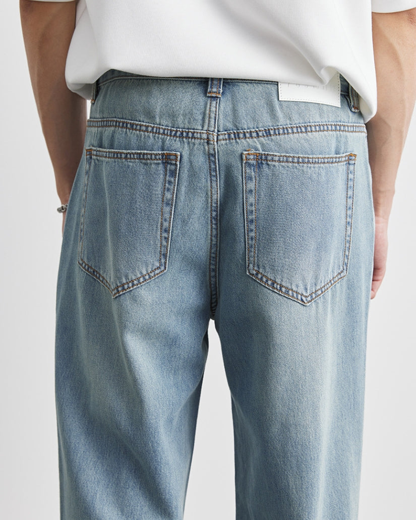 Relax Fit Washed Denim Jeans