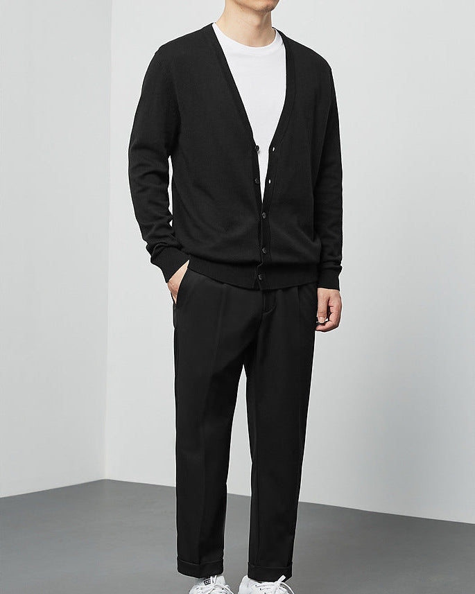Mimaike Essential V-neck knit cardigan