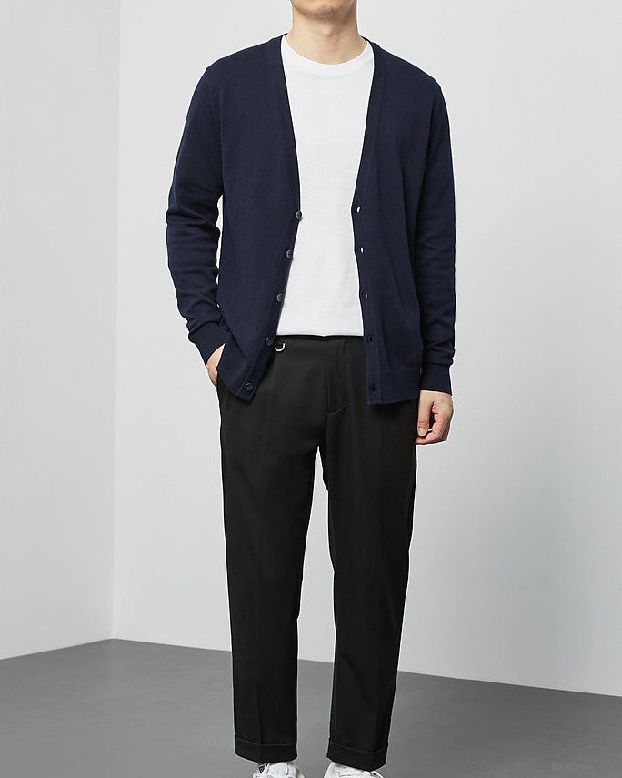 Mimaike Essential V-neck knit cardigan