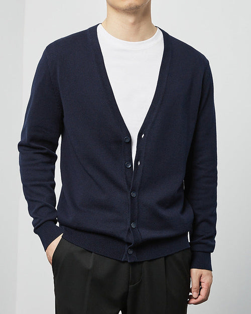 Mimaike Essential V-neck knit cardigan