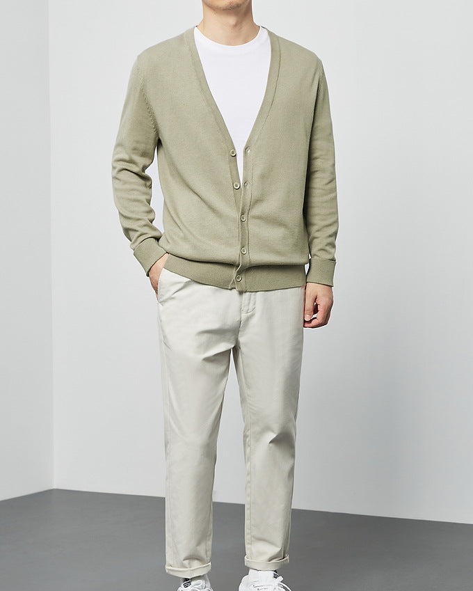 Mimaike Essential V-neck knit cardigan