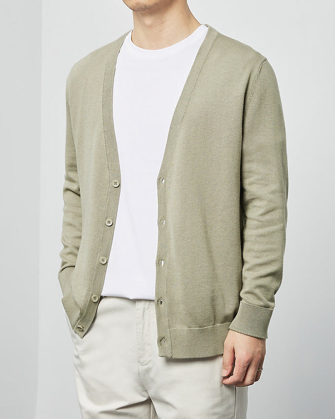Mimaike Essential V-neck knit cardigan