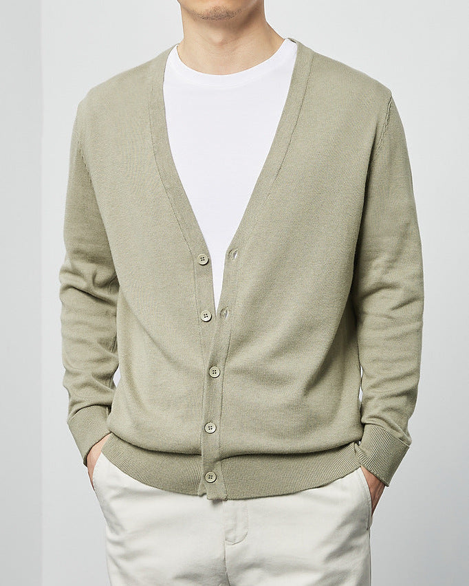 Mimaike Essential V-neck knit cardigan