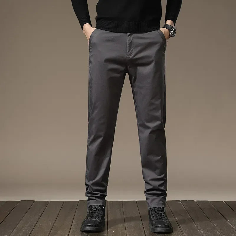 Slim-fit trousers made from pure cotton