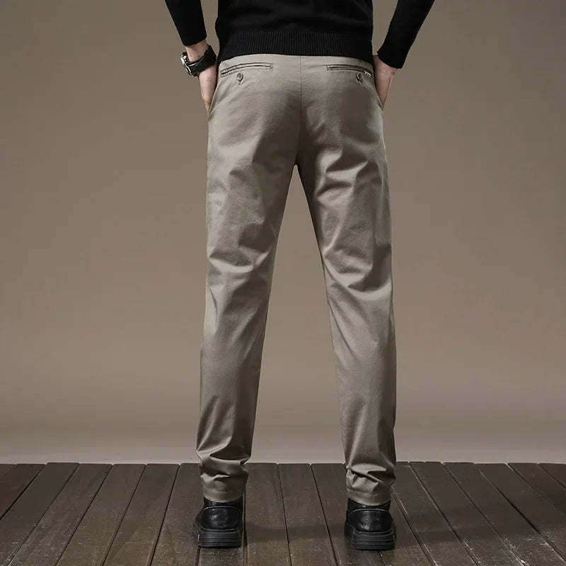Slim-fit trousers made from pure cotton