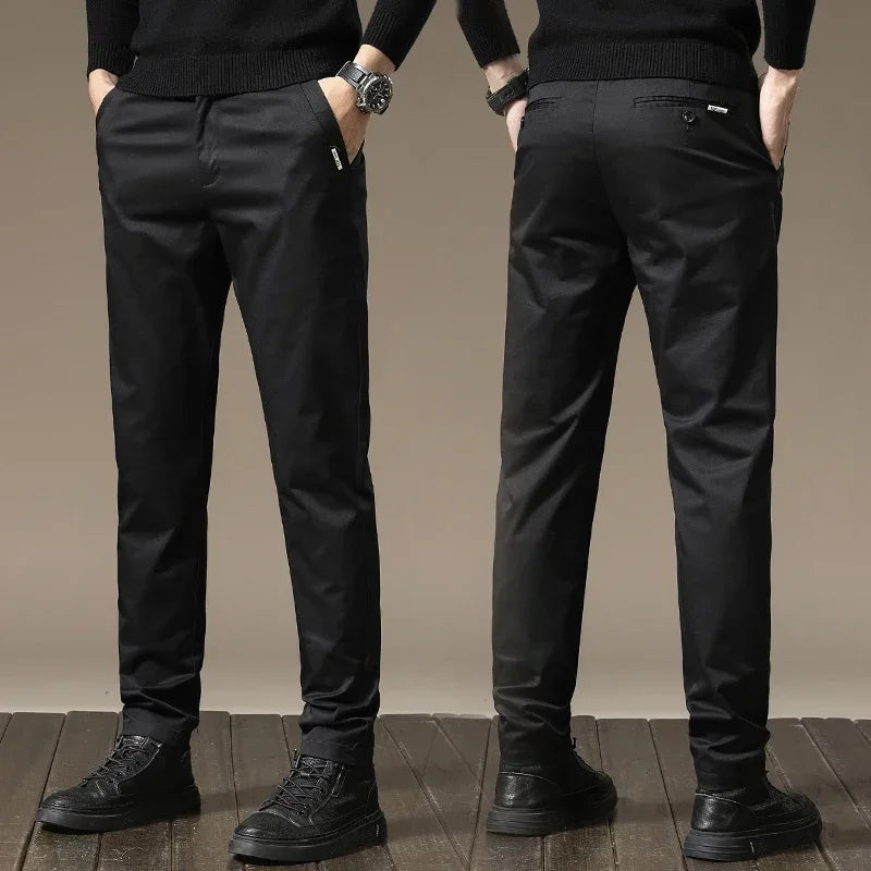 Slim-fit trousers made from pure cotton