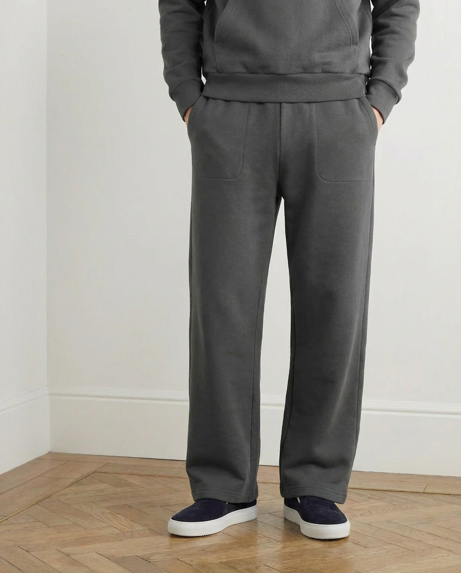 2 pair set, including well-fitting fitness and jogging pants - dark gray