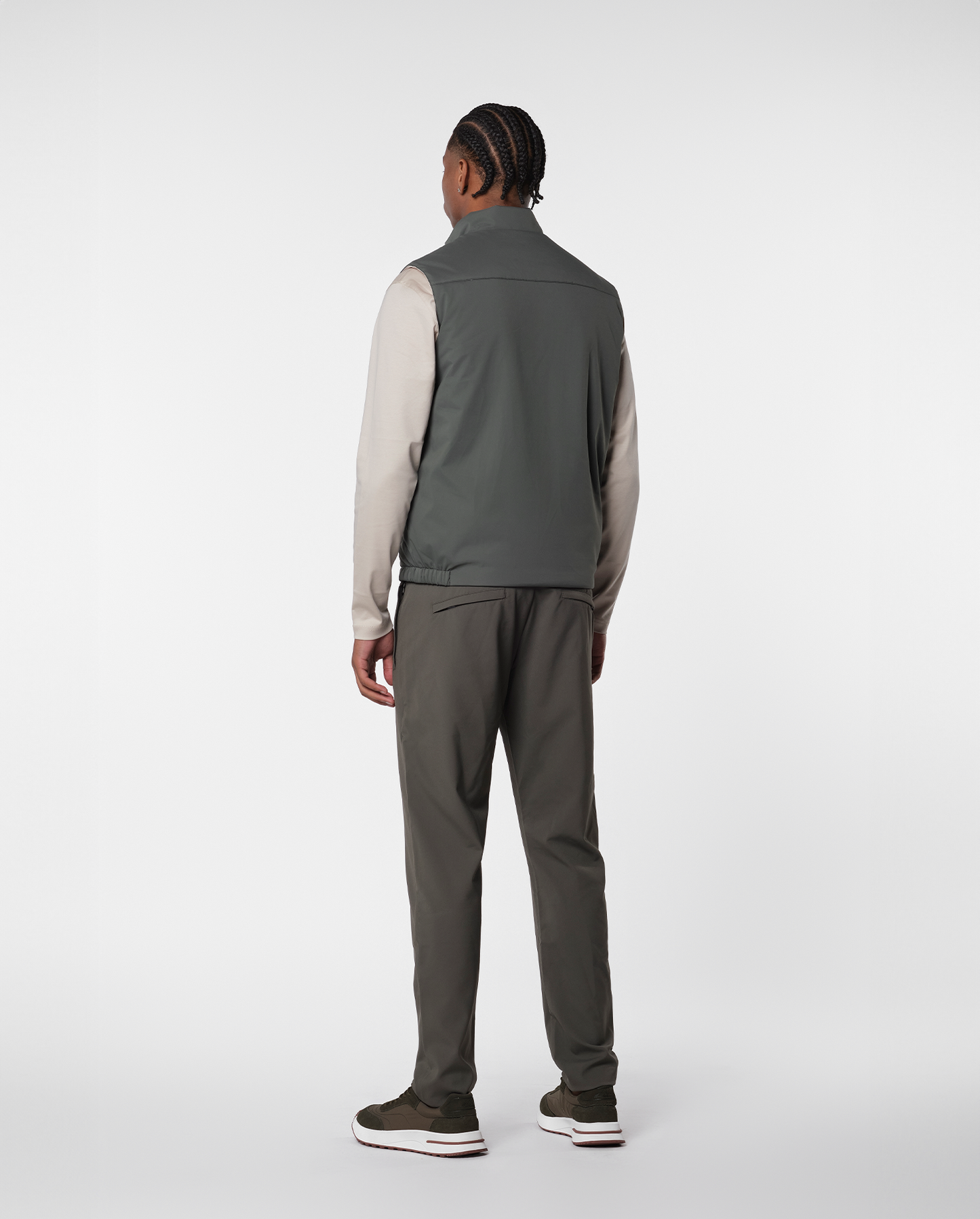 Convertible vest – green/beige