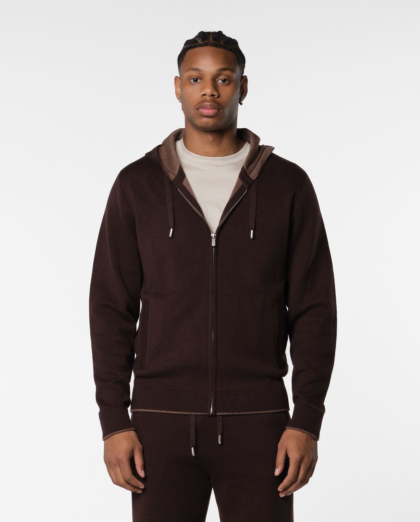 Weekend zip-up vest – brown