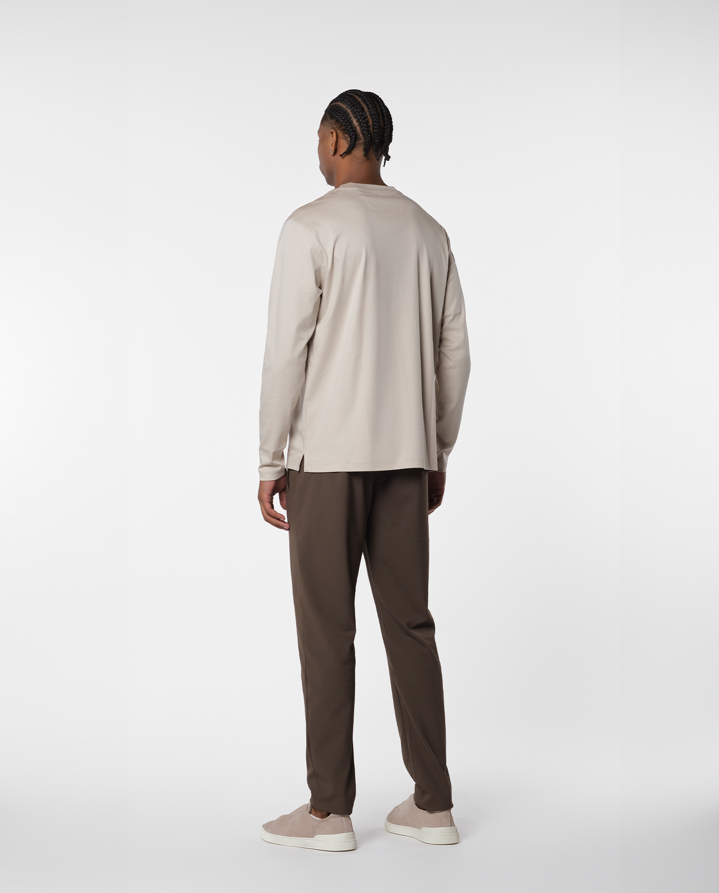 A luxury knitted T-shirt in beige