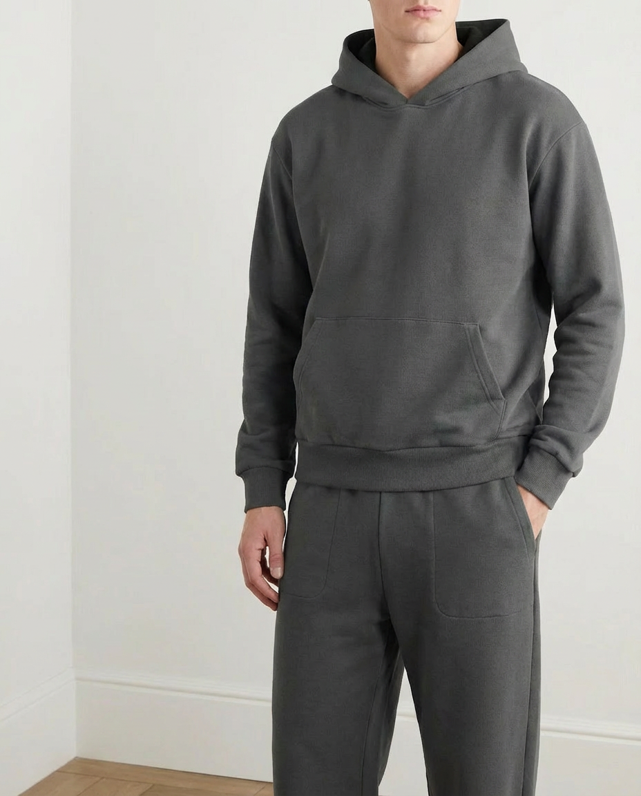 2 pair set, including well-fitting fitness and jogging pants - dark gray