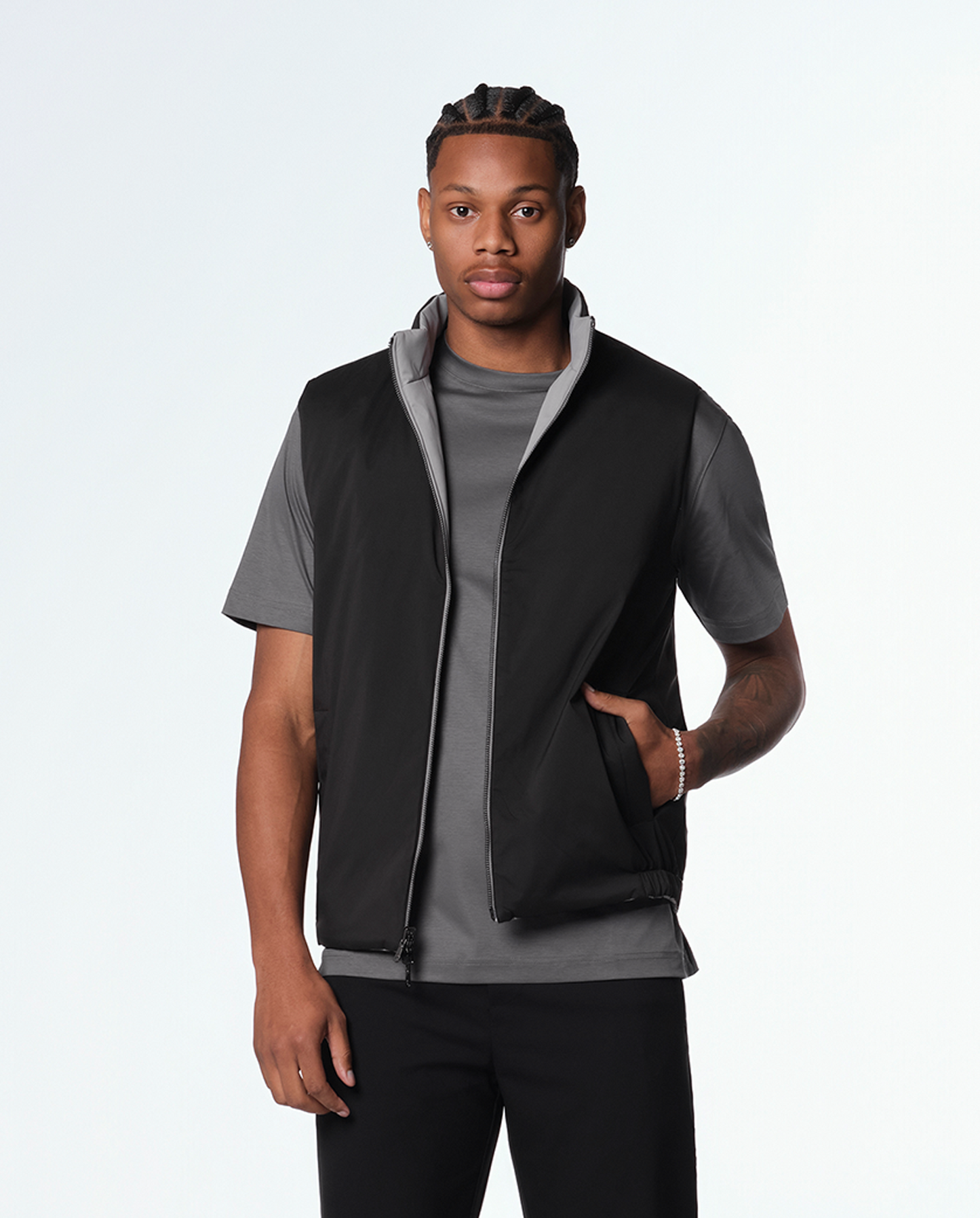 Reversible vest – black / gray