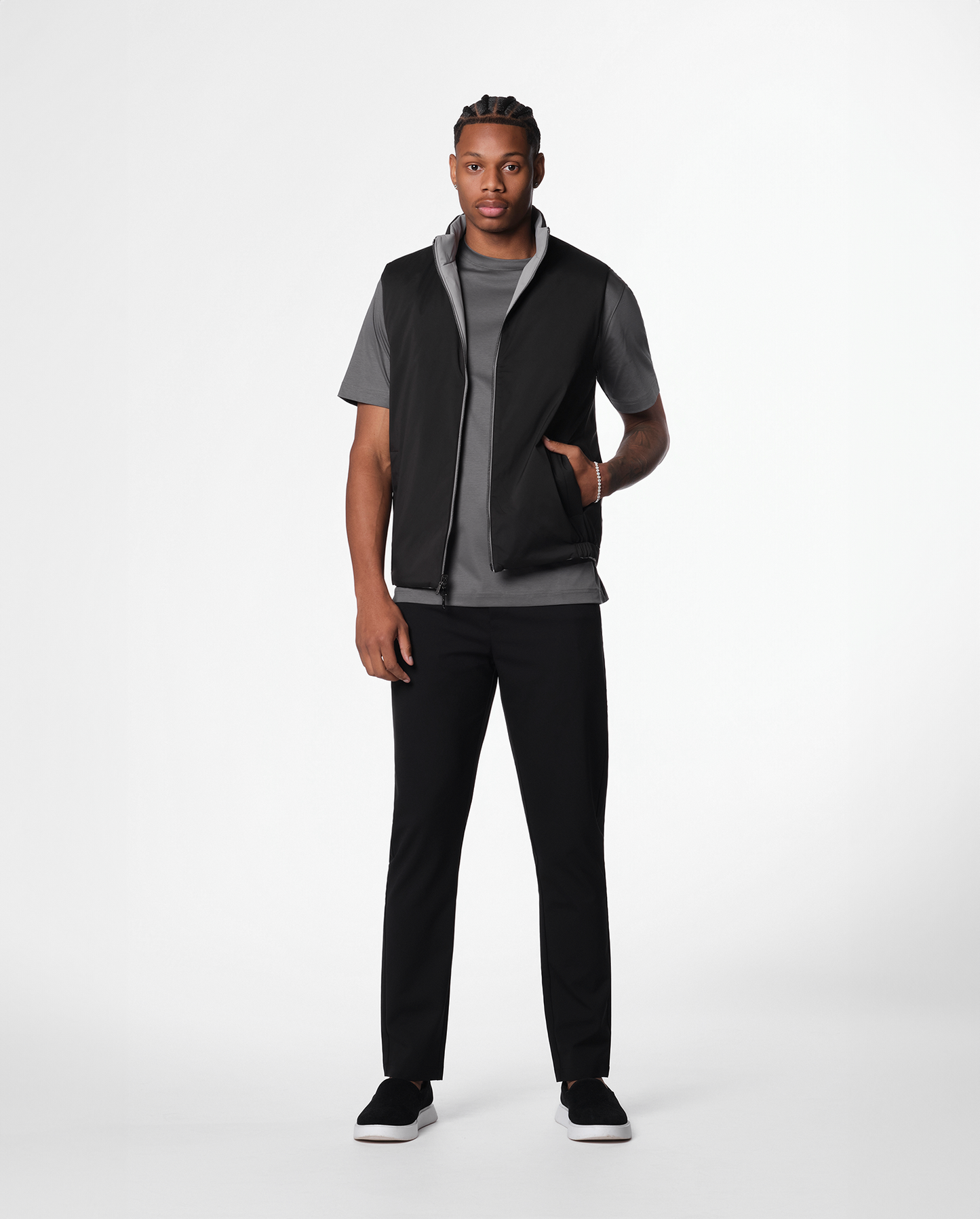Reversible vest – black / gray