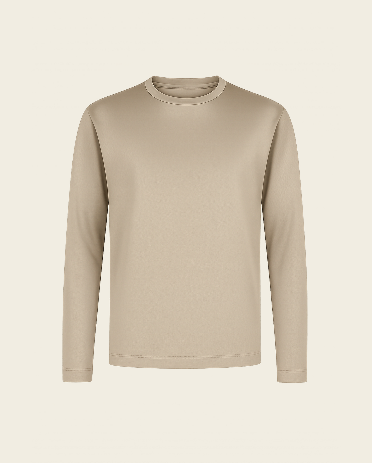 A luxury knitted T-shirt in beige