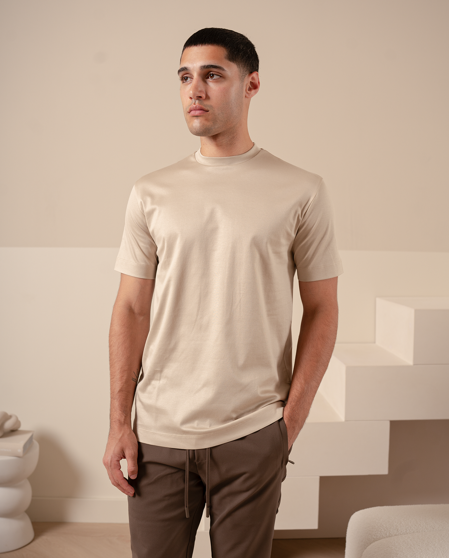 Stylish T-shirt - Beige
